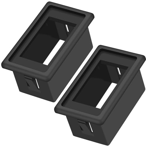 Greluma 2 Piezas Soporte de carcasa para interruptor basculante de 1 ranura, panel de montaje de plástico negro para vehículos, automóviles, 4x4, SUV, ATV, UTV, barcos marinos