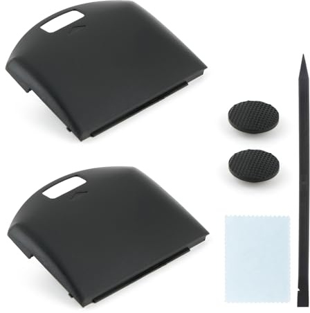 2PCS Battery Back Door Cover Case for Sony PSP 1000 1001 1002 1003 Fat Back Cover Replacement Rear Battery Cover Housing Door Accessories Parts with Repair Tools (Black)