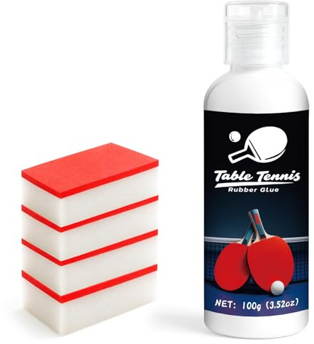 GDDP 100ml Table Tennis Glue, Suitable for Assembling Table Tennis Elastic Sponge Rubber Design, Four Sponge Brushes for Easy Replacement of Racket Rubber