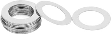 HEXHUASR 10/100 Stück M3 bis M40 Edelstahl-Unterlegscheibe, ultradünne Dichtung, hochpräzise Einstelldichtung, Dicke 0,1 mm bis 1 mm(M10x14 20pcs,0.2mm Thickness)