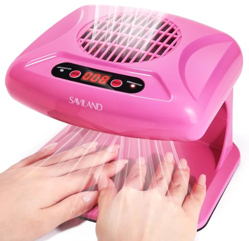 SAVILAND Quick Dry Nail Dryer for Regular Polish: 300W Strong Air Nail Polish Dryer Automatic Sensor Boost Efficiency Hot Cool Dual Air Modes for Acrylic Nail Fan Salon Home Use