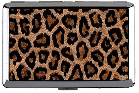 Cigarette Case Holder,Background Wild Leopard Hard Box and Holder(King Size)