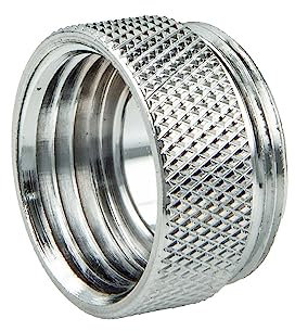tecuro Aufnahmeadapter für Armaturenausläufe, AG M22x1 auf IG 1/2 Zoll Messing verchromt