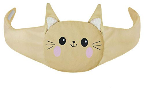 Kirschkernkissen Tier Kinder-Wärmekissen Wärmflasche Größenverstellbar für Babys Thermo-Kissen gefüllt mit Kirschsamen lindert Bauchschmerzen und Blähungen Katze 2 [088]