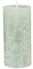 Chic Antique Macon rustikale Stumpenkerze versch.Farben ud Größen Kerze Antik NEU Altarkerzen 100% Paraffin Lange Brenndauer (Verte, 15x7cm)