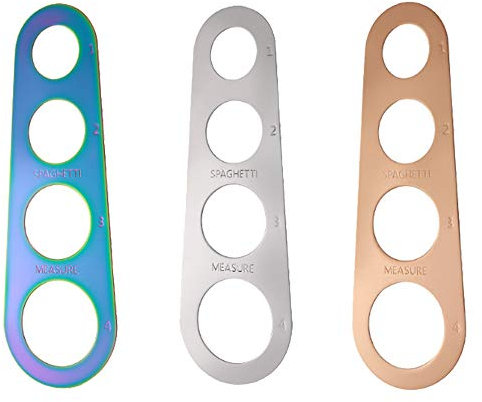 afdg Mesureur de Nouilles, 3 Pièces Mesureurs de Pâtes, Règle de Spaghetti pour Le Contrôle Quantitatif de la Quantité de Nouilles, Adapté aux Cuisines Familiales, Restaurants (3 Couleurs)