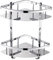 YIWOYI Bathroom Organiser,Deluxe 304 Stainless Steel Double Tiers Corner Shower Bright Basket Shelf Tidy Rack Caddy Storage Organizer Etagere Mural (Dual Tier)