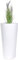 FORVEGA Classic Hoher Topf | Fiberglas | Moderne & Hochwertige Pflanzvase/Pflanzkübel | Mit Einsatz | Modernes Design | Frost und UV beständig | Indoor & Outdoor | Hochglanz Weiß | 73cm