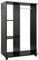 HOMCOM Armoire penderie Armoire de Rangement Mobile Panneaux de Particules Noir