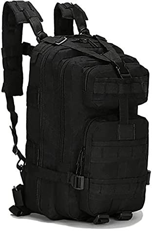 Retoo 28L Militär Taktische Rucksack mit Große Kapazität, Assault Pack Bag, Rucksack für Wandern, Trekking, Jagd, Camping, Reise, Outdoor Aktivitäten, Kompakte Survival Tactical Backpack, Schwarz