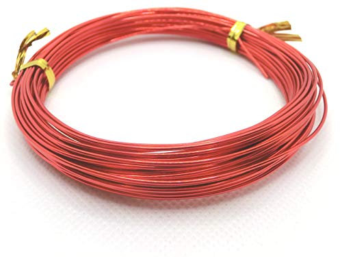 0,39 EUR/m Aluminiumdraht 10m rot Aludraht 1mm Basteldraht Modellierdraht basteln Floristik DIY Schmuckdraht (Rot)