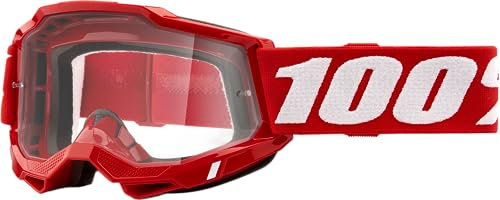 100% MÁSCARAS Accuri 2 OTG Goggle Red-Clear Lens Masken, Neon/Rot, Estándar