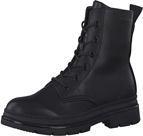 Tamaris Damen Ankle Boots, Frauen Stiefeletten,TOUCHit-Fußbett,flach,Boots,Stiefel,Bootee,Booties,halbstiefel,Kurzstiefel,Black,36 EU