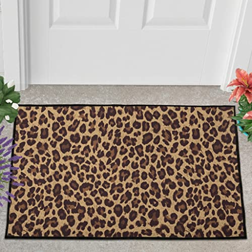 Veryday Leopard Fußmatte Türmatte Eingangsmatte Fußabtreter Fußabstreifer Türvorleger Schmutzmatte Sauberlaufmatte Haustürmatte für Wohnzimmer White 60x90cm