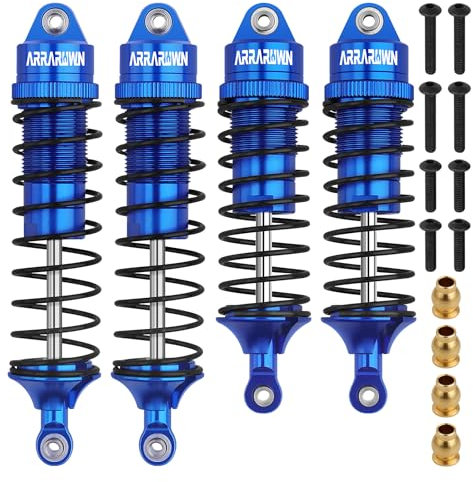 5862 Stoßdämpfer-Set, Maßstab 1:10, RC Auto Stoßdämpfer vorne und hinten, kompatibel mit 1/10 Traxxas Slash/Rustler/Stampede 4x4 4WD Upgrade Ersatzteile #5862 (blau), 4 Stück