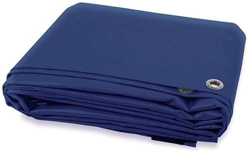 Telo occhiellato pesante 200 g/m2, telone blu ideale per copertura piscina, copritutto protettivo impermeabile per esterni m 4x6