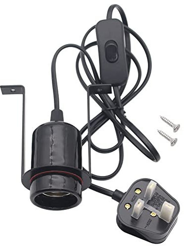 Reptile Heat Lamp Holder, Single Connector Pet Ceramic Heating Bracket for Lizard Turtles Snake Plant Pot (Single Head)