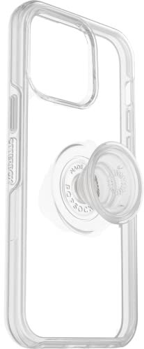OtterBox Otter plus Pop Case for iPhone 14 Pro Max, Shockproof, Drop proof, Protective Case with PopSockets PopGrip, 3x Tested to Military Standard, Clear
