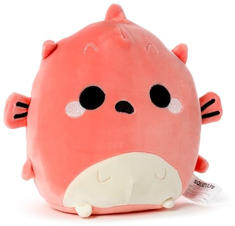 Puckator Squidglys Puff the Pufferfish Adoramals Ocean Plush Toy - Plushies Cute Animal Baby Newborn Kids Toys Stuff Gifts Gift For Girlfriend Cuddly Stuffed Toy Plushie