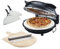Cooks Professional Electric Pizza Oven with Bamboo Board, Cutter, 31cm Stone Base, Glass Window, Timer, Stainless Steel Paddles & Baking Sheet | Portable Countertop Pizza Maker Machine 1200W | Black