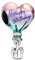 Amuefer Happy Birthday Hot Balloon Charms für Armbänder Dangle 925 Sterling Silber Anhänger Schmuck Geschenk für Frauen Mädchen Armband Halsketten
