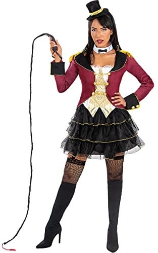 Funidelia | Ringmaster Costume for woman Tamer, Circus, Funny, Ringmaster - Costume for adults accessory fancy dress & props for Halloween, carnival & parties - Size XS - Red