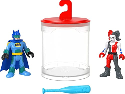 Fisher-Price Imaginext DC Super Friends Batman Toy Figure Set with Batman Harley Quinn and Color-Changing Action, 4 Pieces, Color Changers, Age 3-8 Years