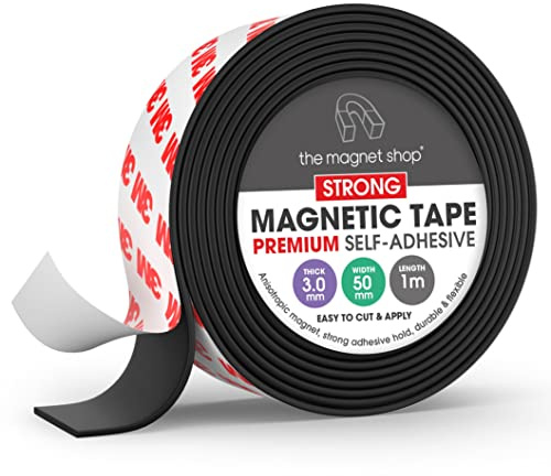 TMS Magnetband zum Basteln (extra stark, 50 mm breit, 3,0 mm dick, 1 m)