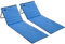 Outsunny Lot de 2 Tapis de Plage rembourré - Matelas de Plage - nattes de Plage - Dossier inclinable Multi-Positions - Sac de Transport Inclus - Acier Oxford Bleu