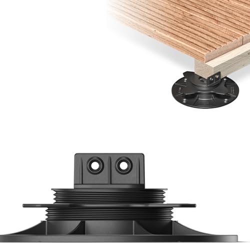 150x LANGFIT® Stelzlager M für Terrassendielen – Stufenlos höhenverstellbar von 18-36mm – Für Unterkonstruktionen aus Holz, WPC, Alu – Made in Germany