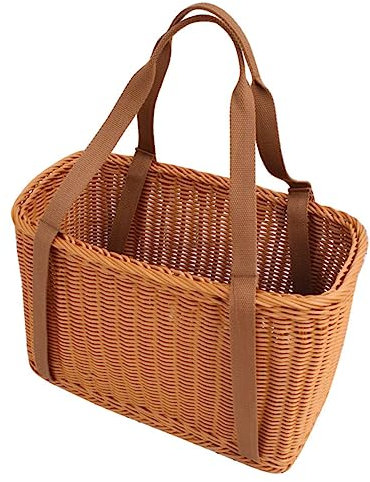 TOPBATHY Panier À Main Fourre-Tout De Plage Sacs Fourre-Tout Pour Femmes Fourre-Tout En Paille Organisateur De Stockage Des Aliments Panier Poubelle Panier À Linge En Osier Paniers