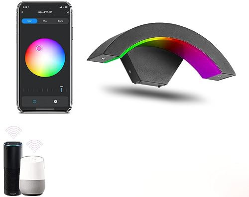 ANKBOY Led Wandleuchten,Innen/AußEn Wandlampe,Rgb-Warm Wasserdichte Wandbeleuchtung,Intelligentes App-Dimmen,Geeignet FüR Schlafzimmer, Wohnzimmer, Garten, Balkon