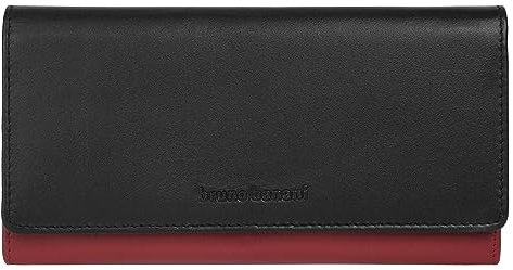 bruno banani Geldbörse Echt Leder Damen | elegante Geldbörse, 19 Kartenfächer, RFID-Schutz, Münz- und Scheinfach schwarz | 021911