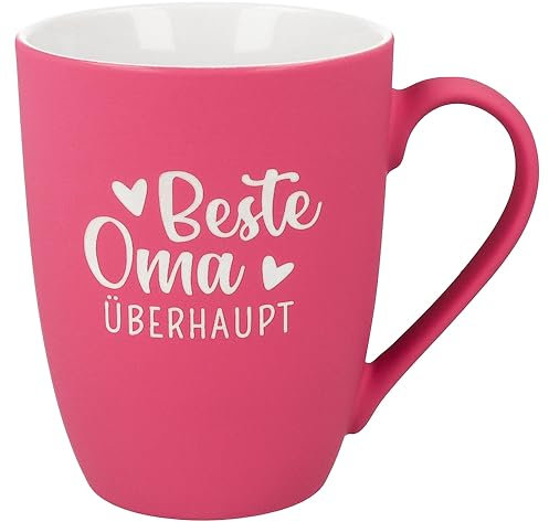 Spruchreif | SOFT-TOUCH Tasse beidseitig graviert Beste Oma überhaupt | Geschenk für Oma von Enkeln | Geschenk Muttertag