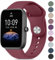 Cinturino per Amazfit Bip/Bip 3 /Bip 3 Pro Smartwatch, Largo 20 mm Cinturini in Silicone Originale Compatibile con Amazfit Bip S/Bip Lite/Bip U Pro Donna Uomo, Vino Rosso