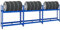 Mega Deal | 3X Reifenregal Tiger | HxBxT 100x110x35 cm | 150kg Fachlast | bis zu 16 Reifen | mit Ebenen | Blau