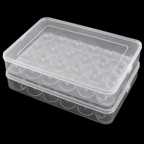 SYUTBOU 2 Stück Eierbehälter für Kühlschrank, Eier Behälter,24 Eier Aufbewahrungsbox, Eierbehälter aus Kunststoff eierboxen zur Lagerung und Organisation von Eiern Durchsichtig