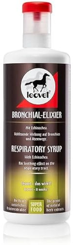 RL24 leovet - Bronchial Elixier | Ergänzungsfuttermittel für Pferde | mit Anis, Fenchel & Echinacea | wohltuende Wirkung auf Bronchien & Atemwege | Kräuter-Saft für Pferde | 1 x 1000 ml Flasche