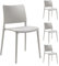 PAPATYA Joy-S 4er-Set Designer- Kunststoffstuhl, 200 kg belastbar, Leichter stapelbar Gartenstuhl, wetterfester Balkonstuhl, Terrassenstuhl, Hotelstühle, Restaurantstühle, Stapelstuhl (Hellgrau)
