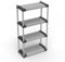 Adventa: Étagère en résine de PVC et PP, 4 étagères, Facile à Assembler, système modulaire, Durable, adaptée aux environnements intérieurs et extérieurs, 80 L x 40 x 165 H cm