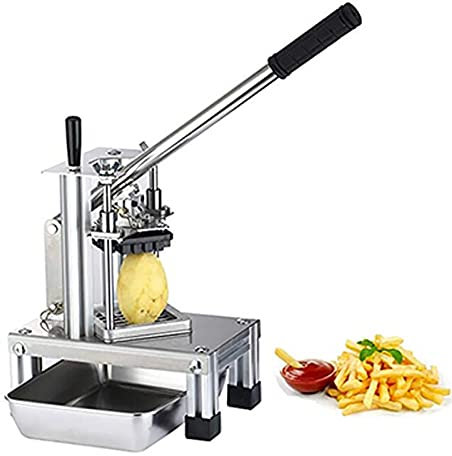 Coupe-Frites, Machine de découpe de Bandes de Chips Manuelle Commerciale, Hachoir à Fruits et légumes, Machine de Coupe-Frites en Acier Inoxydable pour Pommes de Terre, oignons, ca