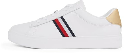 Tommy Hilfiger Femme Essential Court Sneaker STRPS Fw0Fw08321 Baskets, White (White), 39 EU