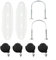 Lot de 2 supports de chauffage électrique pour radiateur - Base de roulette hydroélectrique - Support de poulie mobile spécial (noir)