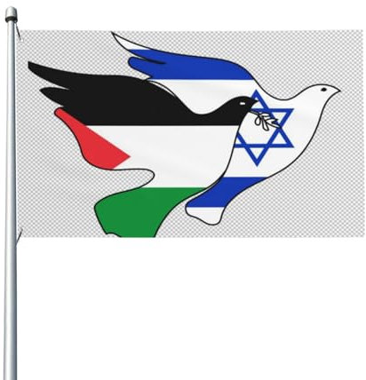 Bandiera Della Palestina Israele Birds Della Pace Stampa Bandiere Da Balcone Decorative Bandiere Rinforzo Bandiera 90X150Cm