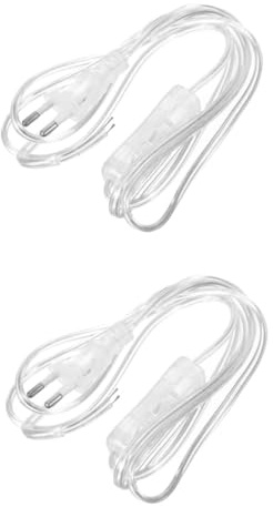 Gadpiparty 2stücke Lampenkabel Mit Schalter Transparente Eu-stromleitung Sicherer Mantel Und Kupferkern Für Lampen Wandlampen Und Nachtlichter