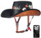 OZSSLJJ Retro-Halbhelm, DOT-geprüfter offener Helm, Cowboyhut, Motorrad-Halbhelm, Western-Cowboy-Helm(Cowboy Western,XL(61-62cm))