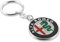 tygkshenglfa Kreative Auto Logo Schlüsselanhänger für Auto 3D Chrom Metalllegierung Schlüsselanhänger Geschenke für Frauen und Männer (fit Al Schwarz)