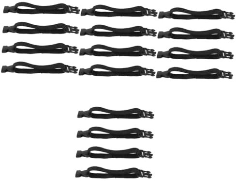 PRETYZOOM 4 Sätze Befestigungsgurt Für Rucksackpuppen Schultergurt Gurtband Einstellbarer Gurt Einsteller Klettertaschen-tragegürtel Wandertaschengurt Schulterriemen Stoff Black 4 Stück * 4