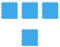 Folpus 4X Dryland Ice Tiles Eishockey-Trainingsbrett, skatebar, tragbar, Blau
