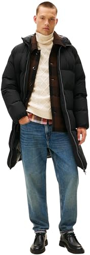 Tommy Hilfiger Men’s Down Quilted Parka, Black (Black), XXL